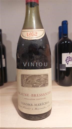 Burgundy Unspecified Grand Cru Colomb-Maréchal 1952