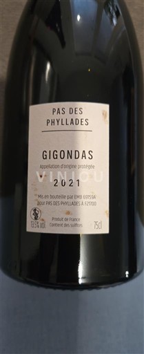 Thung lũng Rhône Gigondas Pas des Phyllades 2021