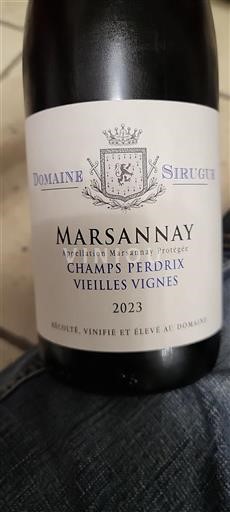 Borgonha Marsannay Domaine Sirugue Champs Perdrix Vieilles Vignes 2023