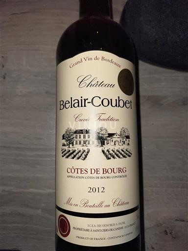 Bordeaux Côtes-de-bourg Château Belair-Coubet Tradition 2012