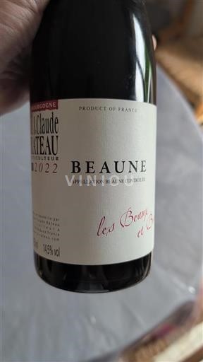 Vin Rouge sec Les Beaux et Bons Jean-Claude Rateau 2022 France Bourgogne Beaune AOC