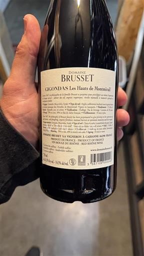 Vallée du Rhône Gigondas Domaine Brusset Les Hauts de Montmirail 2023