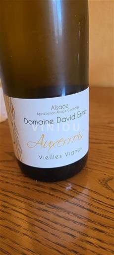 Alsace Grand Cru Domaine David Ermel Vieilles Vignes 2018