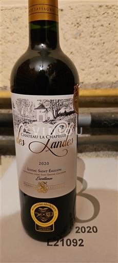 Bordeaux Lussac-saint-émilion Château La Chapelle des Landes Excellence 2020