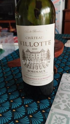 Bordéus Château Villotte 2010