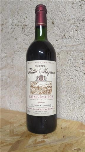Bordeaux Saint-Émilion Château Thillet Mazeran 2000