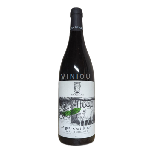 Vin Rouge sec Le gras c'est la vie Famille De Boel 2021 France Provence, basse vallée du Rhône, Corse Méditerranée IGP