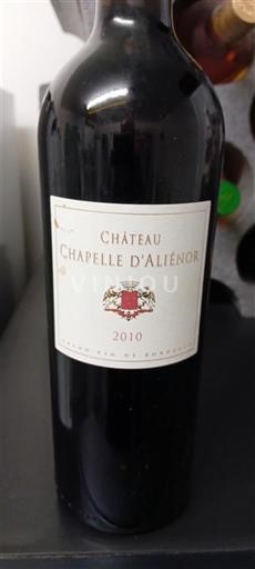 Wines Rouge sec Château Chapelle Aliénor 2010 France Bordeaux Bordeaux Supérieur AOC