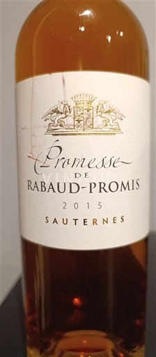 Bordeaux Sauternes Château Rabaud-Promis Promesse 2015