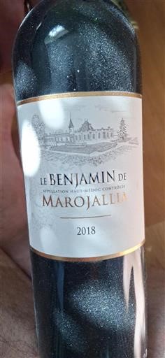 Bordeaux Haut-Médoc Marojallia Le Benjamin 2018