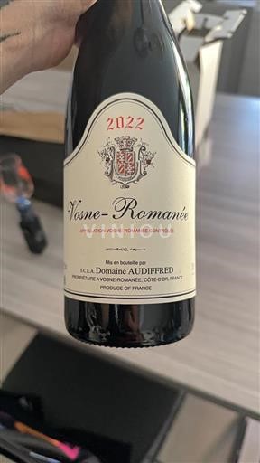 Burgundy Vosne-Romanée Domaine AUDIFFRED 2022