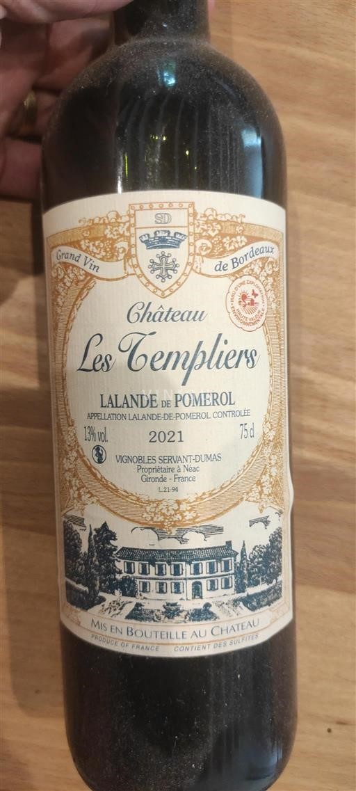 Bordeaux Lalande-de-pomerol Château Les Templiers 2021