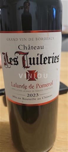 Burdeos Lalande-de-Pomerol Château Les Tuileries 2023