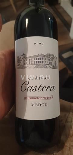 Bordeaux Médoc Cru Bourgeois Supérieur Domaine Castera 2022
