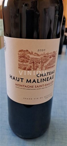 Bordeaux Montagne-saint-émilion Château Haut Malineau 2020