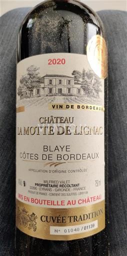 Bordeaux Blaye-Côtes-de-Bordeaux La Motte de Lignac Tradition 2020