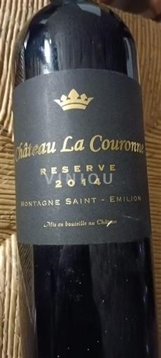 Bordeaux Montagne-Saint-Émilion Château La Couronne Réserve 2014
