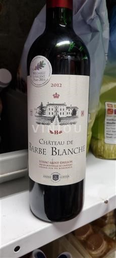 Bordéus Lussac-Saint-Émilion Château Barbe Blanche 2012