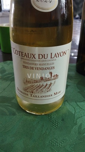 Valle della Loira Coteaux-du-Layon Domaine Taillandier Marc Tris de Vendanges 2024