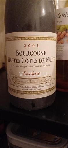 Burgundy Hautes Côtes de Nuits Domaine Patrick Hudelot Roncières 2001