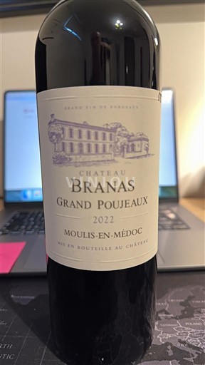 Bordéus Moulis-en-Médoc Château Branas Grand Poujeaux 2022