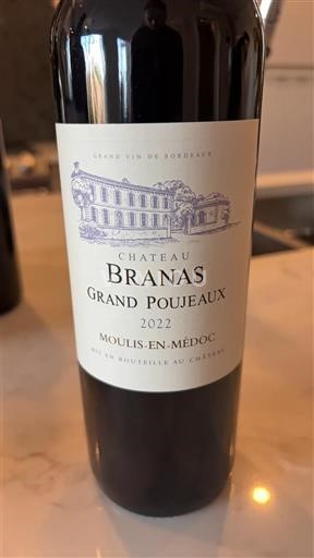 Bordeaux Moulis-en-Médoc Château Branas Grand Poujeaux 2022