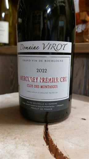 Bourgogne Mercurey Premier Cru Domaine Virot Clos des Montaigus 2022