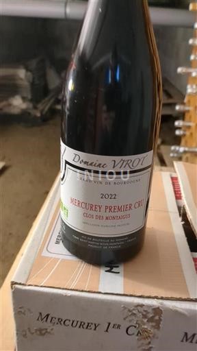 Burgundi Mercurey Premier Cru Domaine Virot Clos des Montaigus 2022