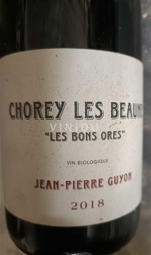 Borgonha Chorey-lès-Beaune Jean-Pierre Guyon Les Bons Ores 2018