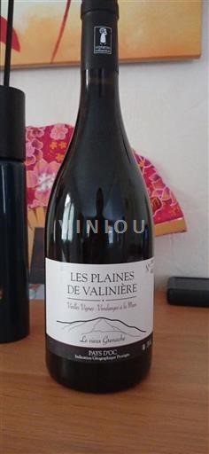 Languedoc og Roussillon Pays d'Oc Les Plaines De Valinière Le vieux Grenache 2023