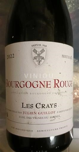 Bourgogne EURL des Vignes du Maynes Les Crays 2022