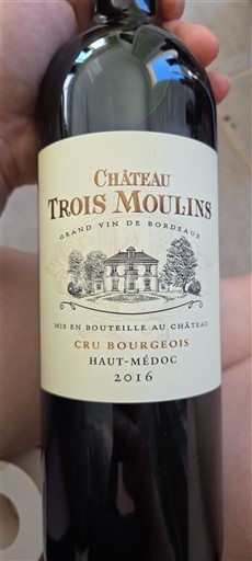 Bordeaux Haut-Médoc Château Trois Moulins 2016