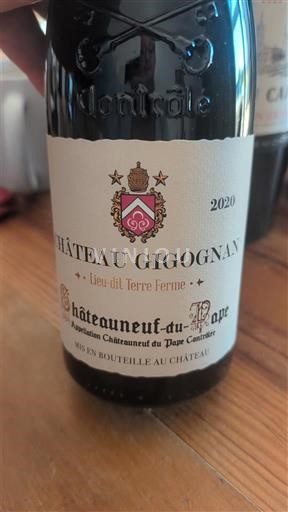 Vallée du Rhône Châteauneuf-du-pape Château Gigognan Lieu-dit Terre Ferme 2020