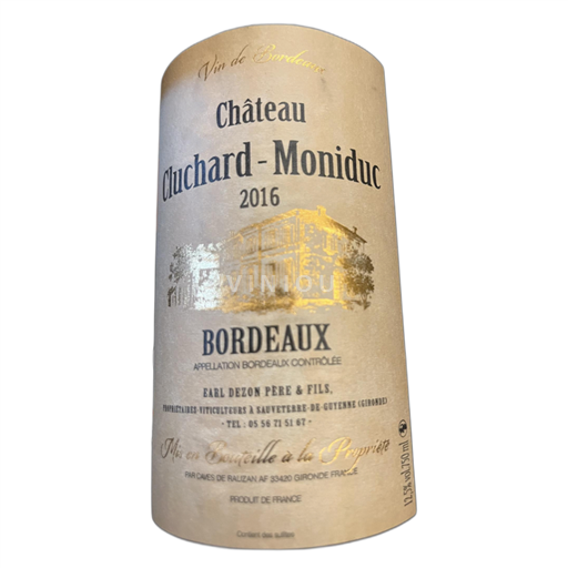 Bordeaux Cluchard Moniduc 2016