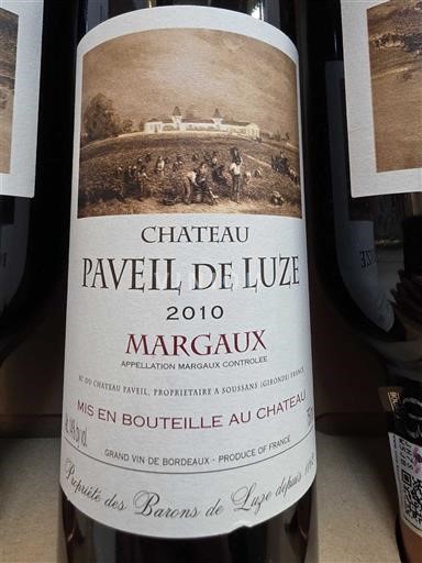 Burdeos Margaux Paveil de Luze 2010