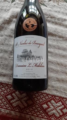 Loire-dalen Saint-Nicolas-De-Bourgueil Domaine L. Mabileau 2012