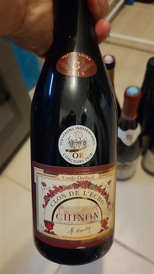 Thung lũng sông Loire Chinon Domaine Couly-Dutheil Clos de l'Echo 2016