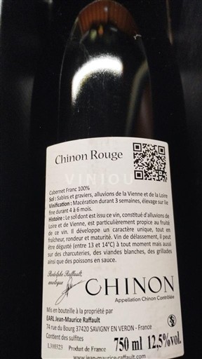Vale do Loire Chinon Jean-Maurice Raffault 2021