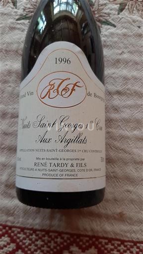 Burgundsko Nuits-saint-georges Premier Cru René Tardy & Fils Aux Argillats 1996