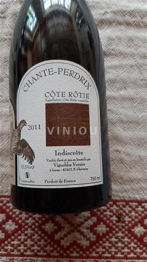 Valle del Rodano Côte-rôtie Vignobles Verzier Indiscrète 2011