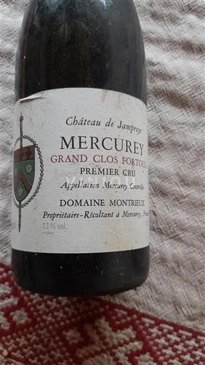 Bourgogne Mercurey Premier Cru Domaine Montrieux Grand Clos Fortoul 1992