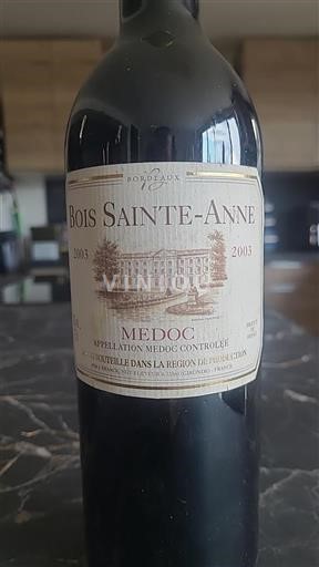 Bordeaux Médoc Bois Sainte Anne 2003