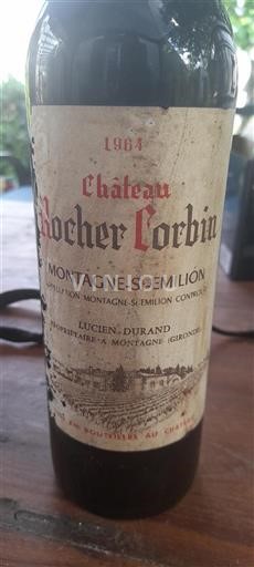 Bordeaux Montagne-saint-émilion Château Rocher Corbin 1964