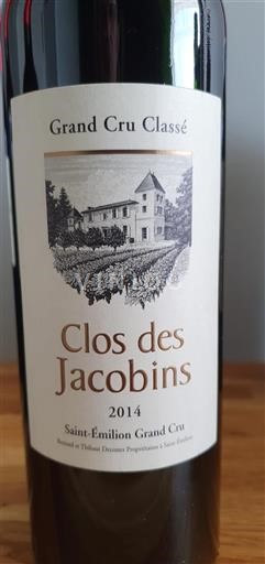 Burdeos Saint-Émilion Gran Cru Grand Cru Clos des Jacobins 2014