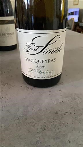 Rhône-dalen Vacqueyras Font Sarade Le Penchant 2019