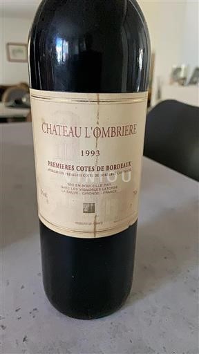 Bordeaux Premières-côtes-de-bordeaux Château L'Ombrìere 1993