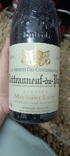 Thung lũng Rhône Châteauneuf-du-pape Mas Saint Louis Les Arpents Des Contrebandiers 2019