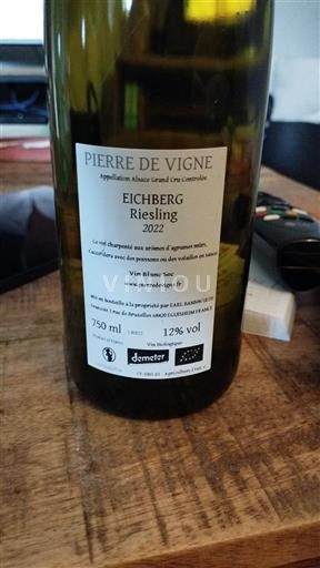 Alsacia No especificado Grand Cru Pierre de Vigne Eichberg 2022