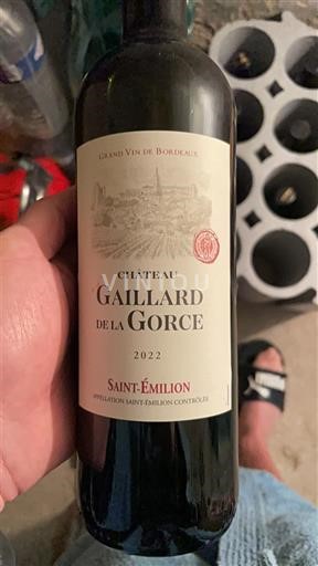 Bordeaux Saint-Émilion Château Gaillard de la Gorce 2022
