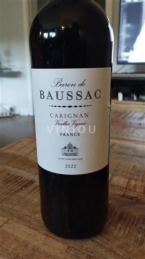 Languedoque Não especificado Baron de Baussac Carignan Vieilles Vignes 2022